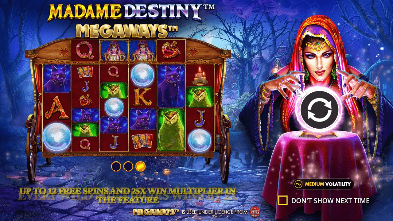 Madame Destiny Megaways Review 2026 - RTP, Bonus and Max Win preview 2