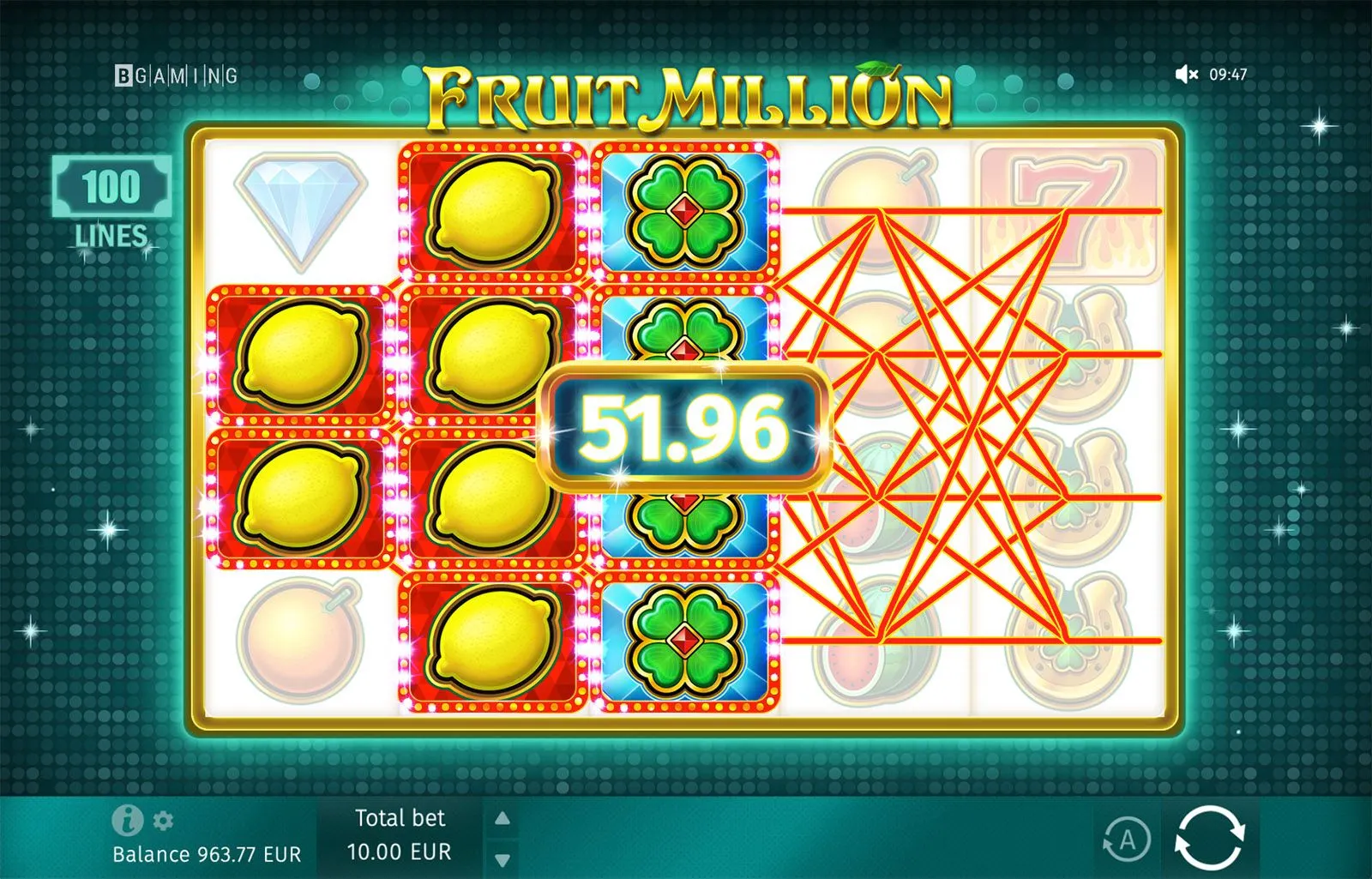 Fruit Million Review - RTP, 100 Lines and Expanding Wilds preview 3
