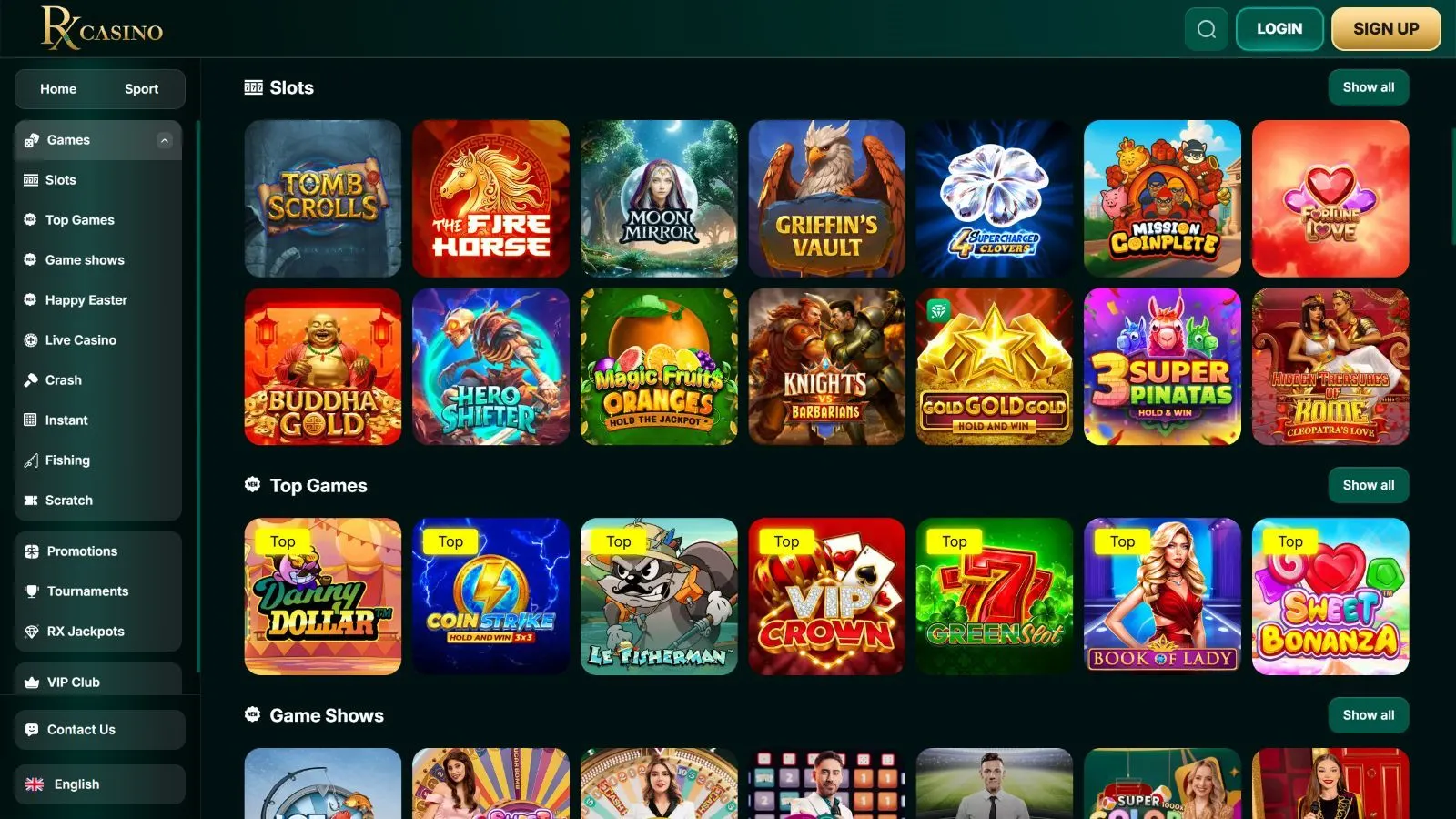 RX Casino Обзор 2026 preview 3