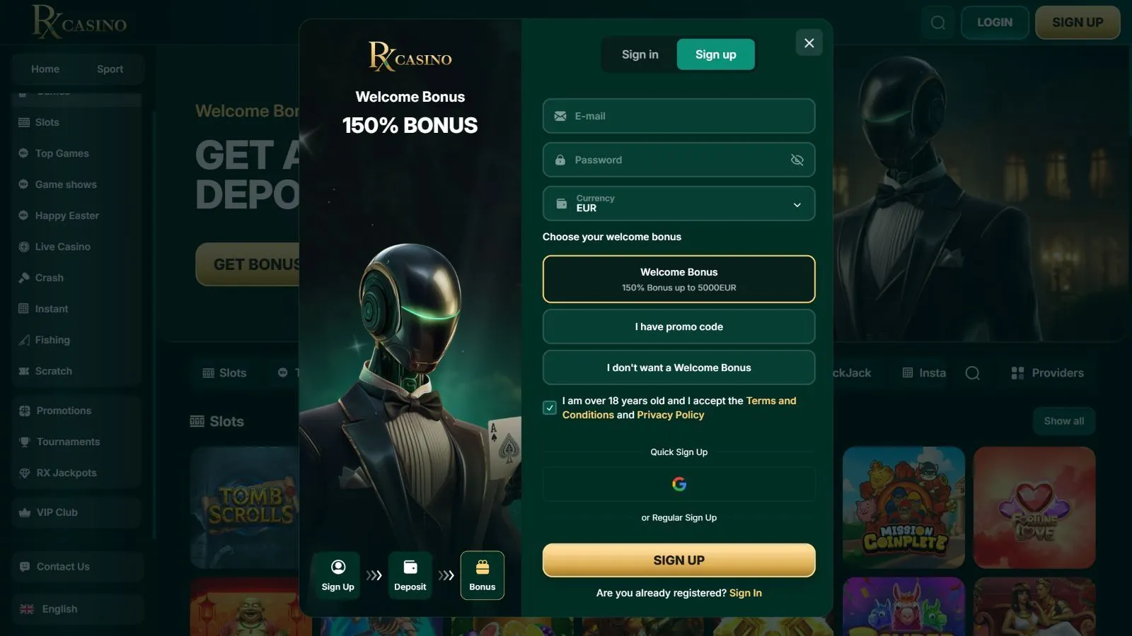 RX Casino Обзор 2026 preview 1