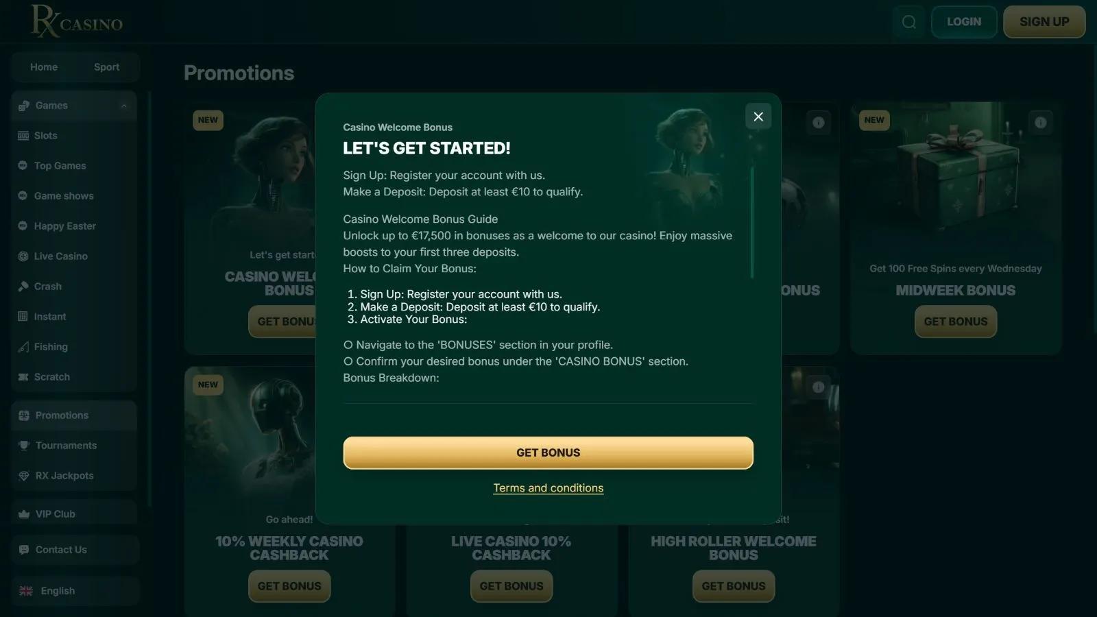 RX Casino Обзор 2026 preview 10