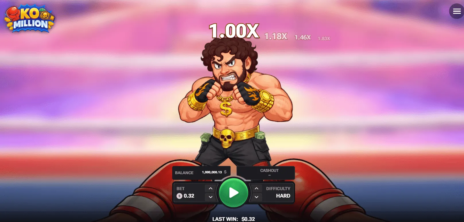KO Million Review 2026 - RTP, Difficulty Levels and Demo preview 1