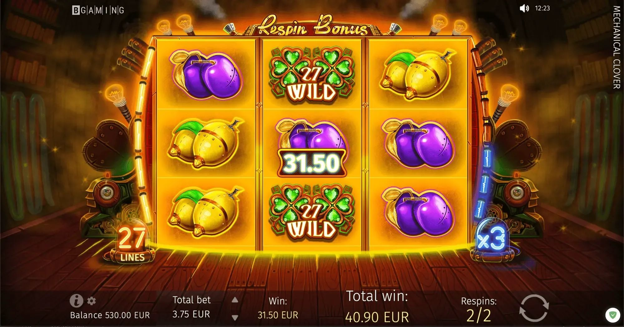 Mechanical Clover Review - RTP, Respins and Risk Game preview 3