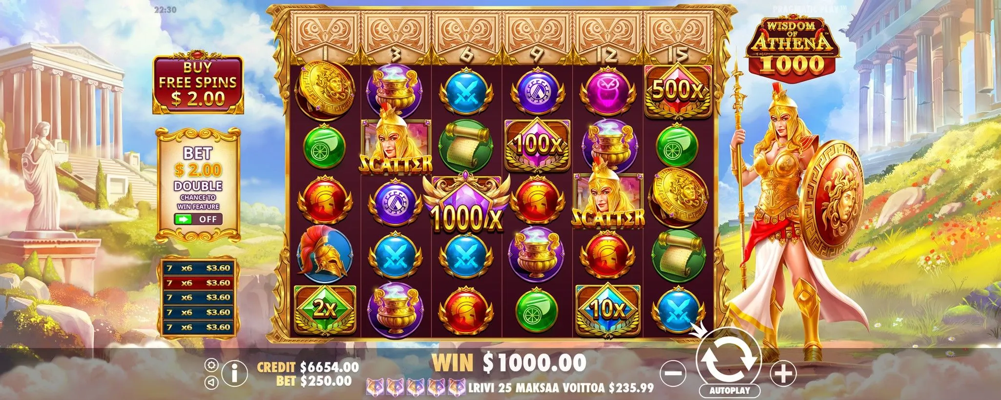 Wisdom of Athena 1000 Review 2026 - RTP, Bonus and Max Win preview 2