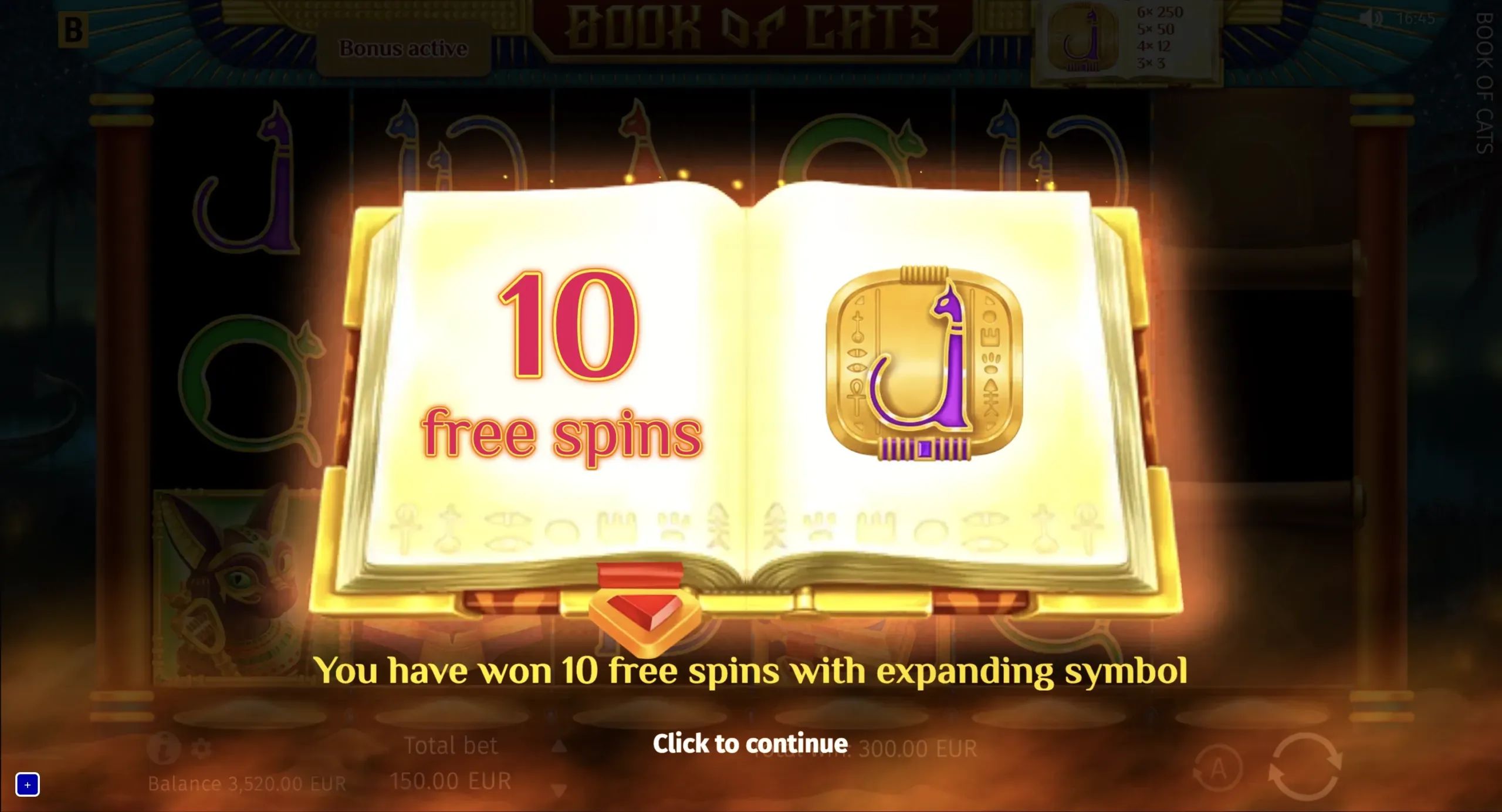 Book of Cats Review - RTP, Sixth Reel and Free Spins preview 3