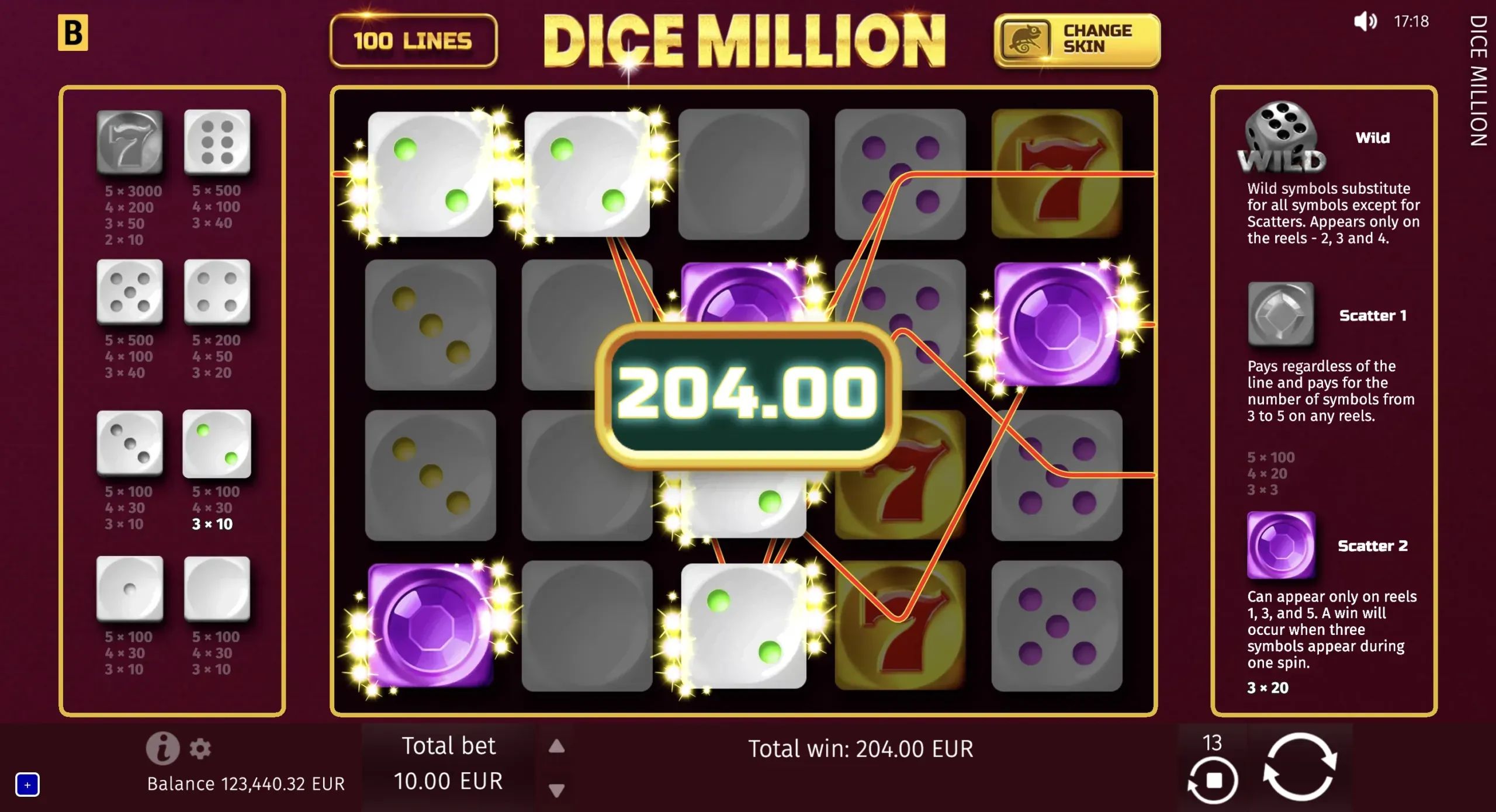 Dice Million Review - RTP, Expanding Wilds and Gamble preview 3