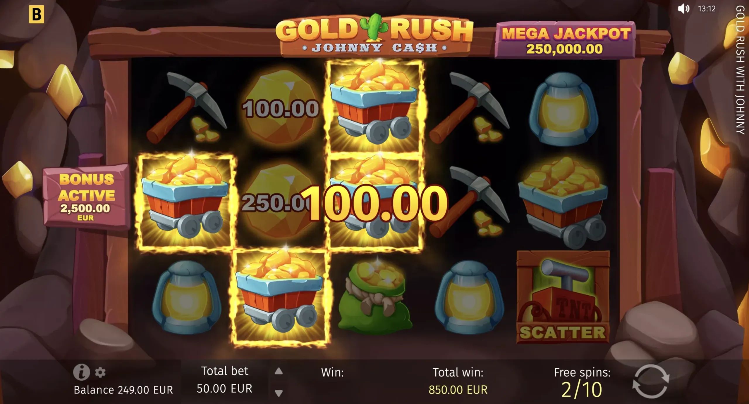 Gold Rush with Johnny Cash Review - RTP and Gold Respins preview 3