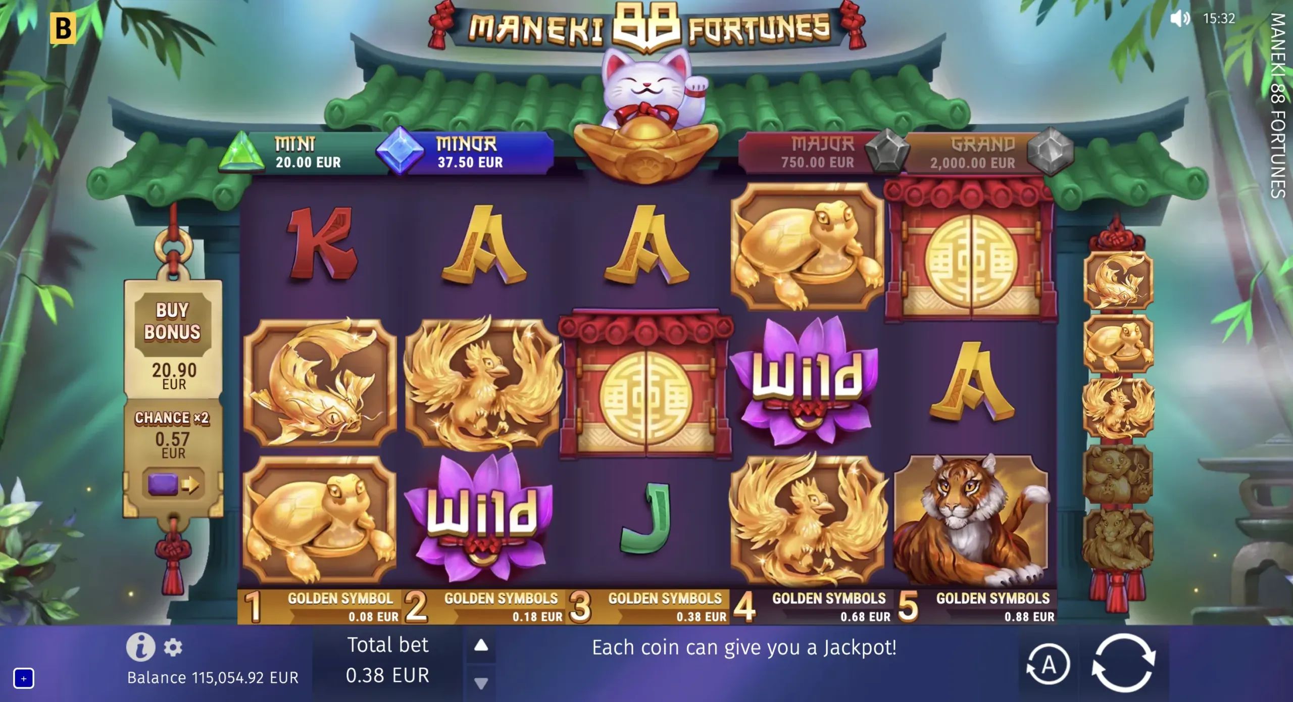 Maneki 88 Fortunes Review - RTP, Golden Symbols and Coins preview 2