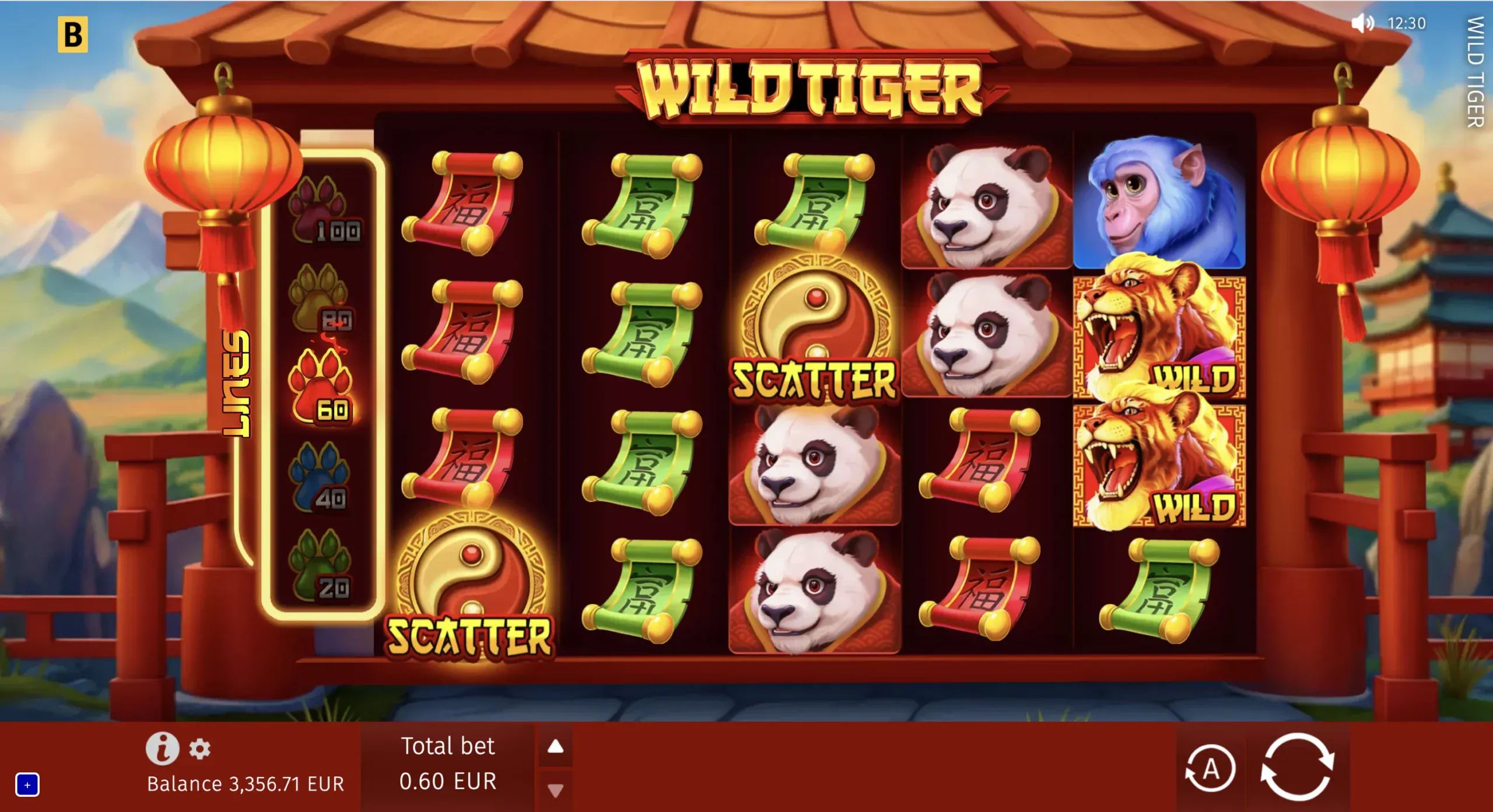 Wild Tiger Review - RTP, Line Choice and Scatter Pays preview 2