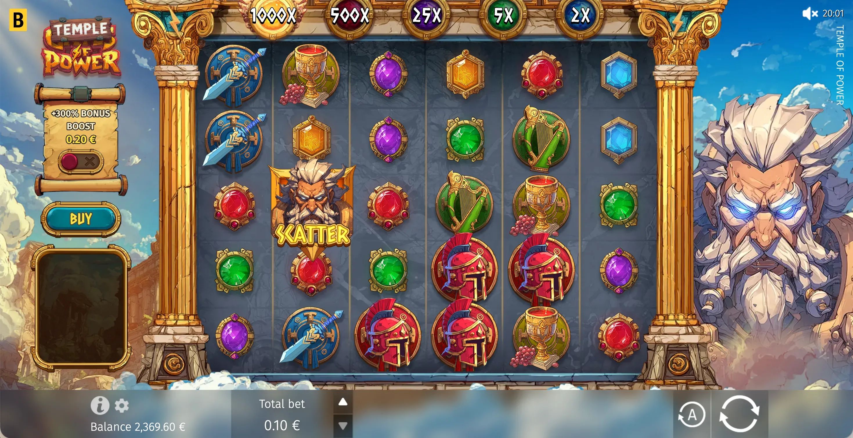 Temple of Power Review - RTP, Bolts and Multipliers preview 2