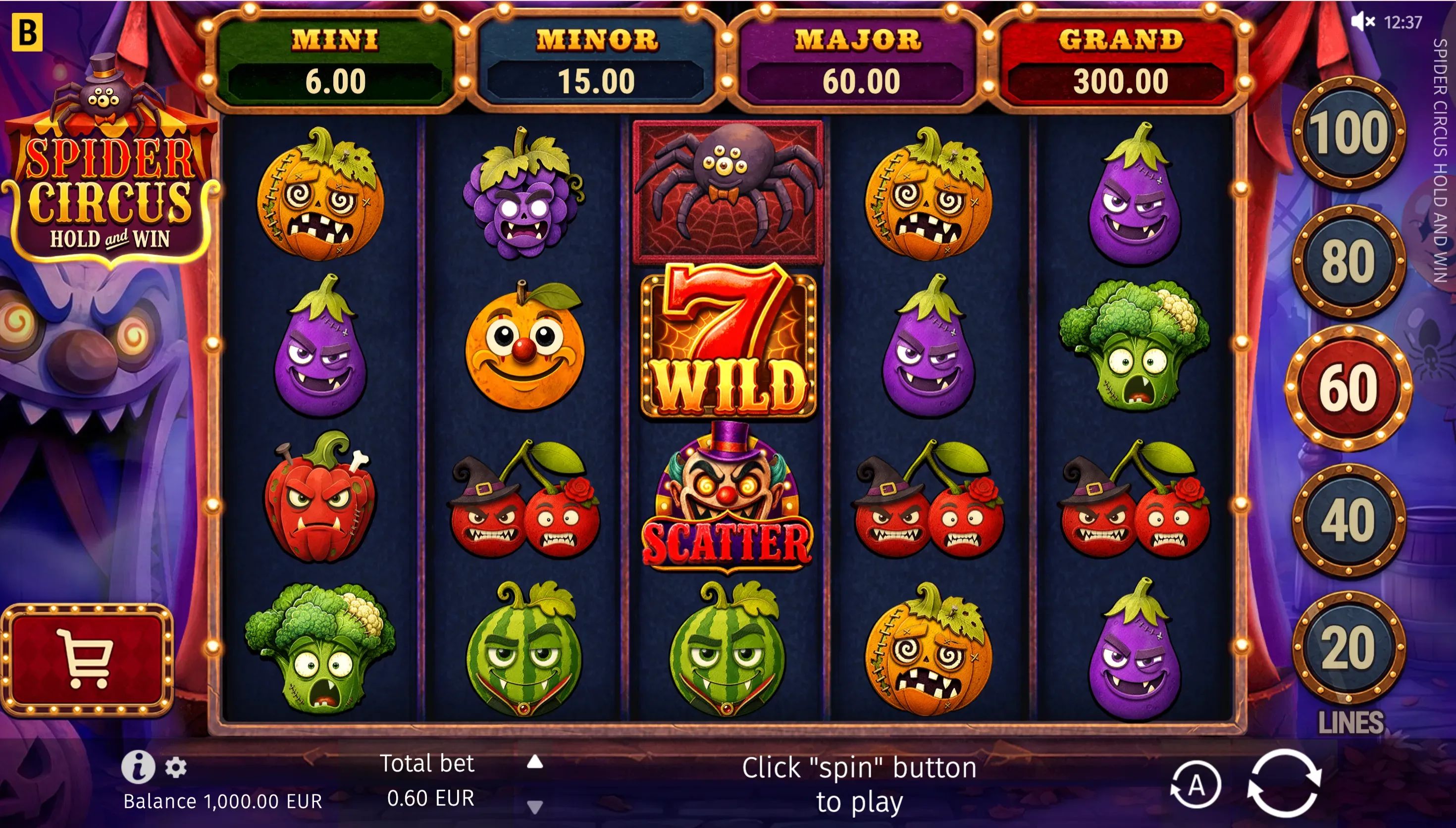 Spider Circus Hold and Win Review - RTP and Spider Bonus preview 2