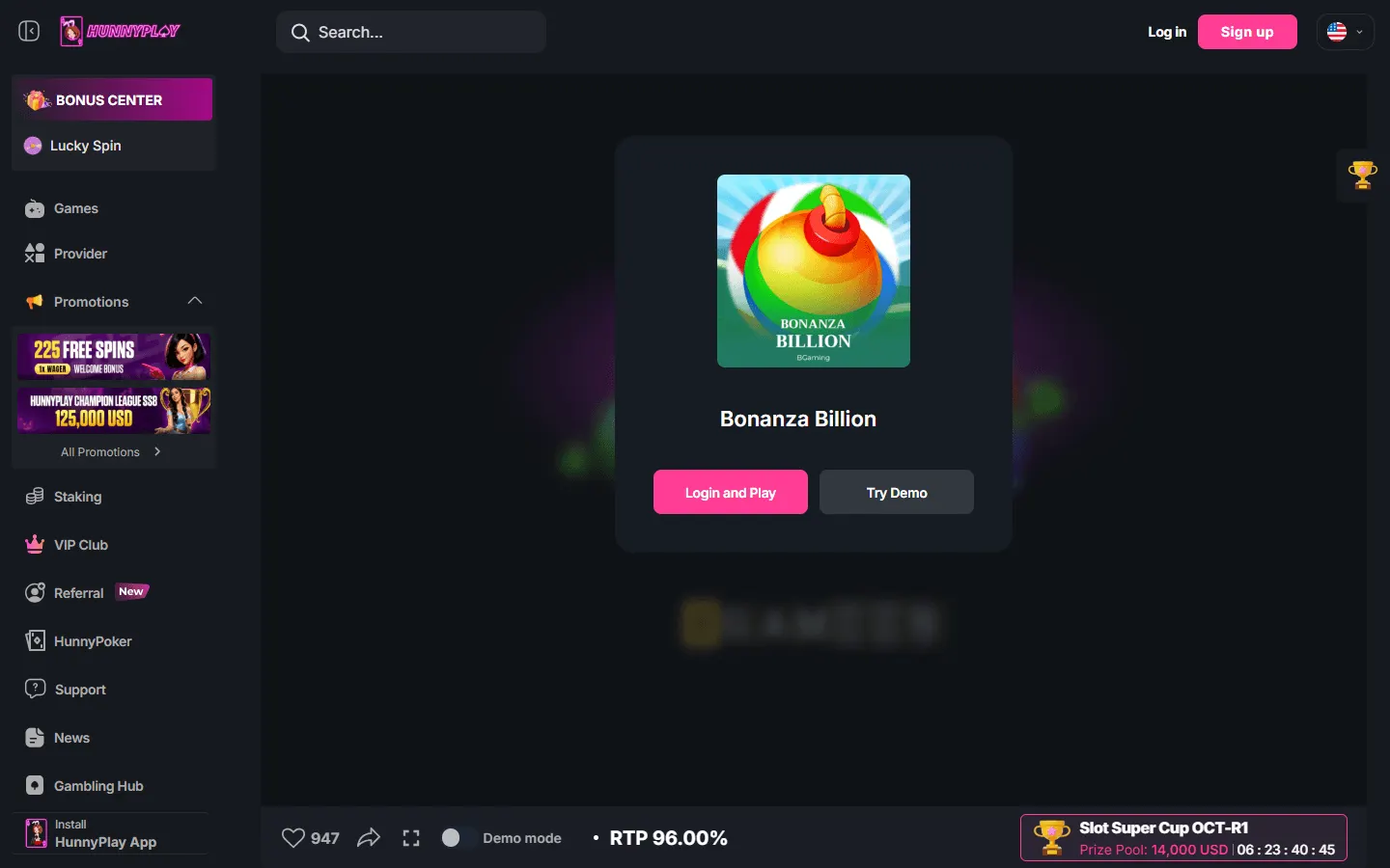 Bonanza Billion by BGaming at HunnyPlay
