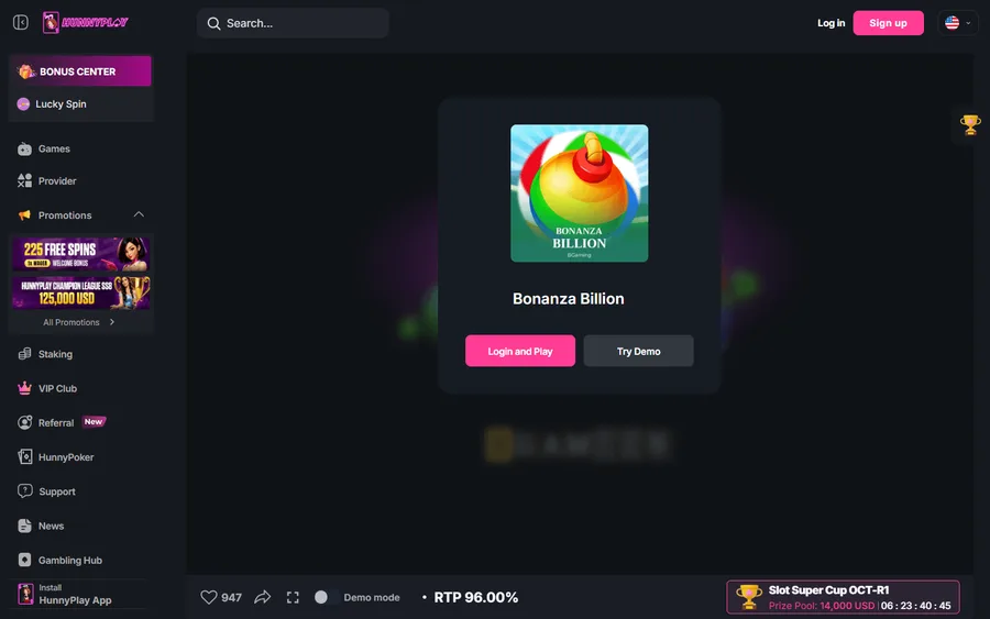 Bonanza Billion by BGaming at HunnyPlay